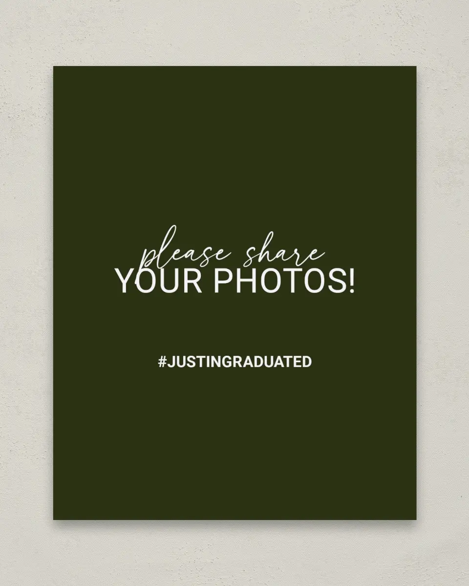 This is a 8" x 10" Let's Celebrate & Snap a Photo Grad Sign called Forward Bound printed in full color