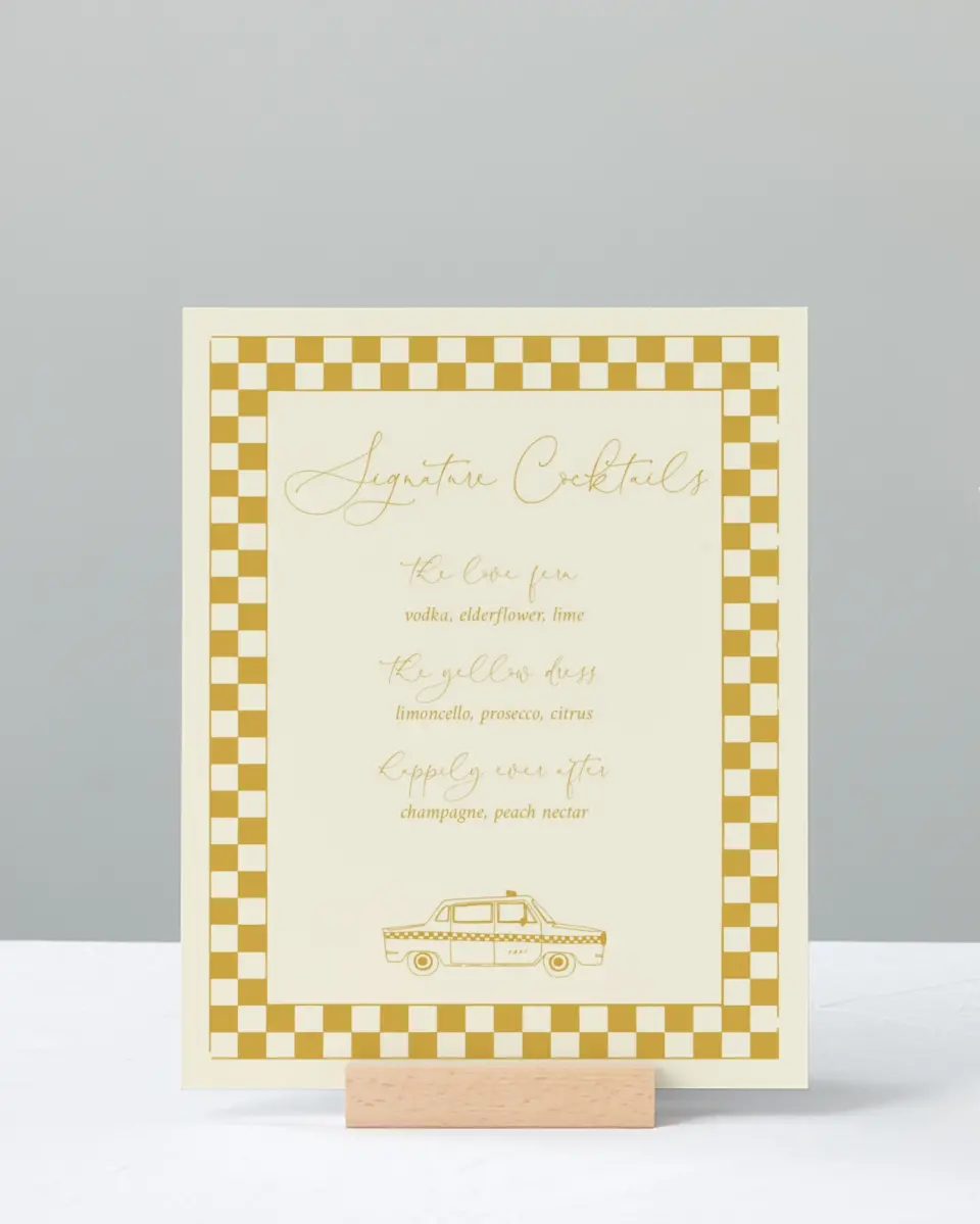 This is a 8" x 10" Bachelorette Party Thank You Card called How to Lose your Last Name in 10 Days printed in full color
