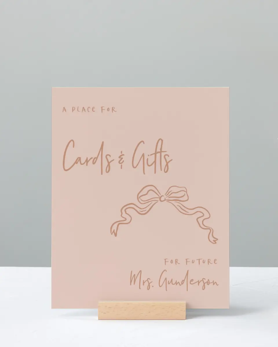 This is a 8" x 10" Cards & Gifts Sign called Meant to Brie printed in full color