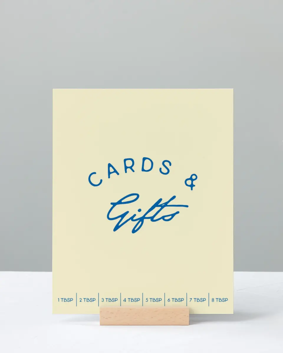 This is a 8" x 10" Cards & Gifts Sign called Nothing Butter printed in full color with Gold foil