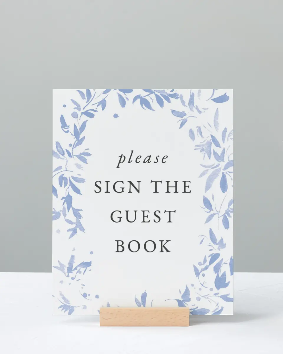 This is a 8" x 10" Memorial Sign called Gentle Botanics printed in full color