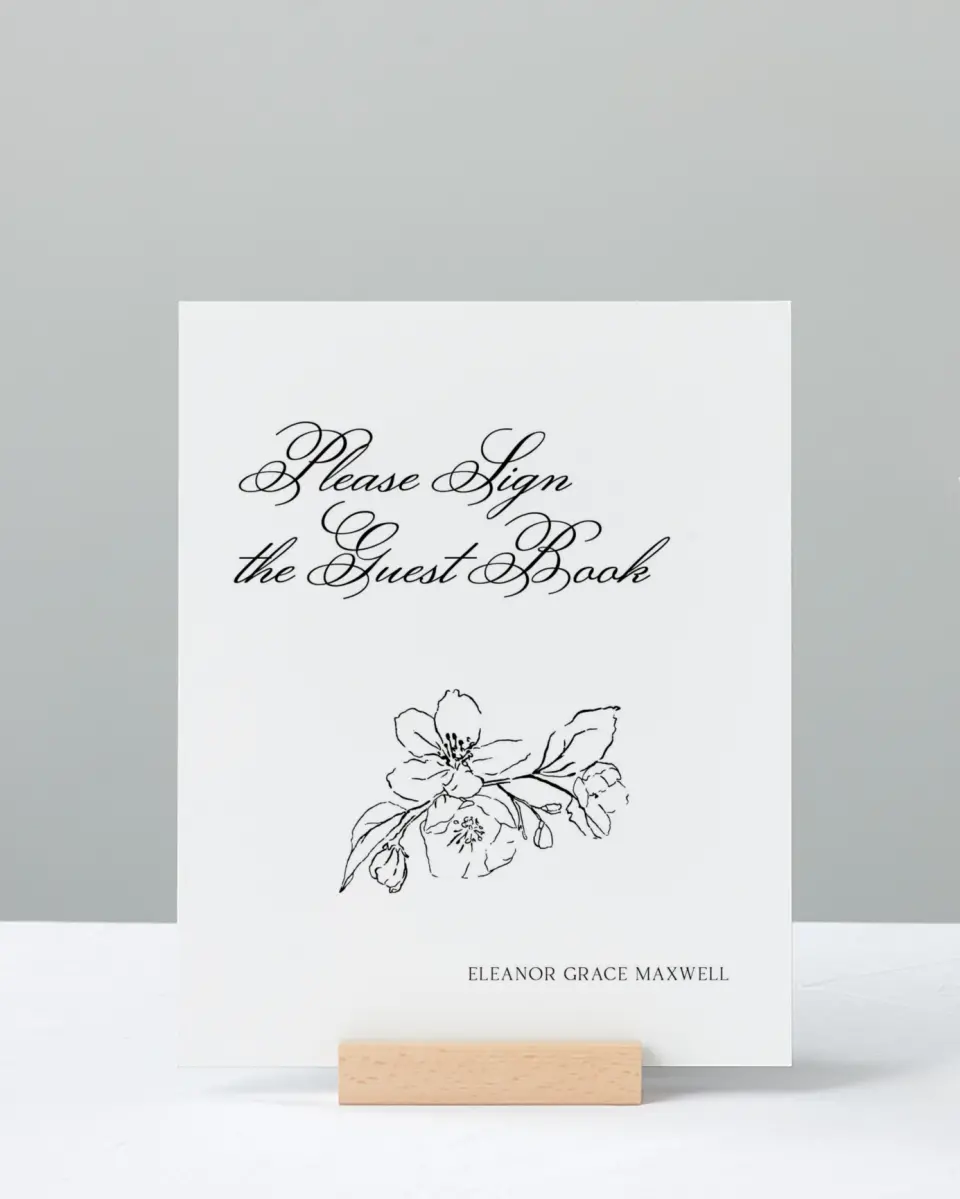 This is a 8" x 10" Memorial Sign called Peaceful Petals printed in full color