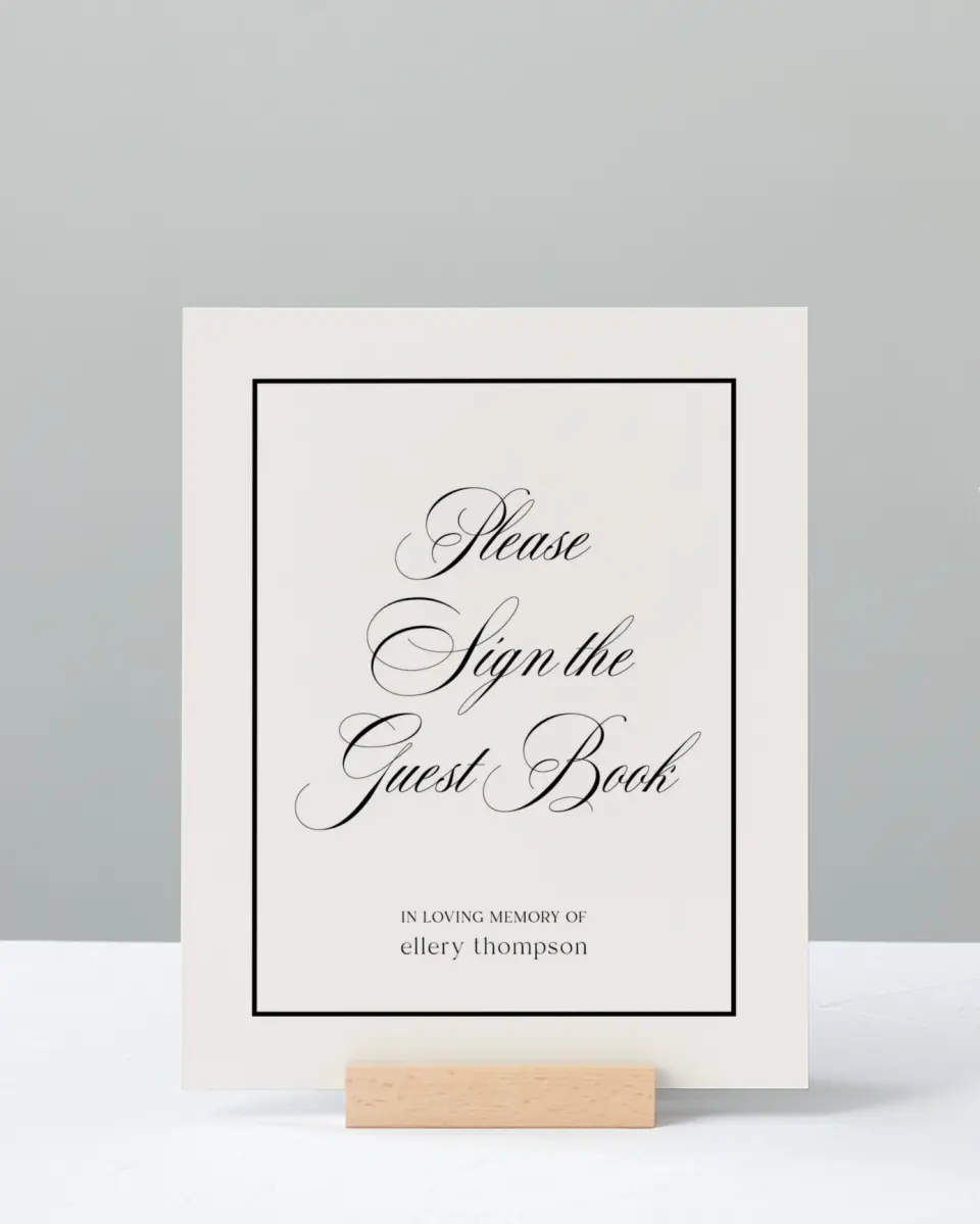 This is a 8" x 10" Memorial Sign called New Light printed in full color