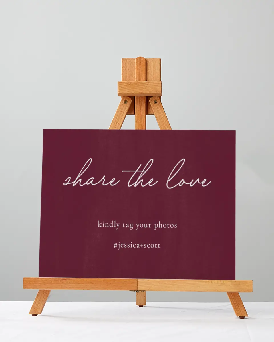 This is a 5" x 7" Share the Love Sign called Floral Touch printed in full color