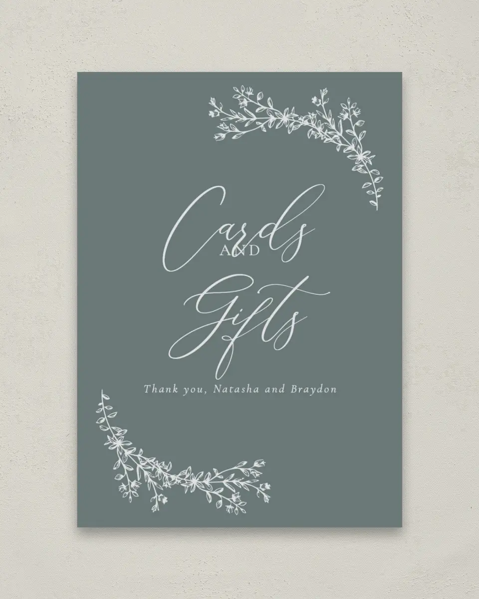 This is a 5" x 7" Cards & Gifts Sign called Timeless Order printed in full color