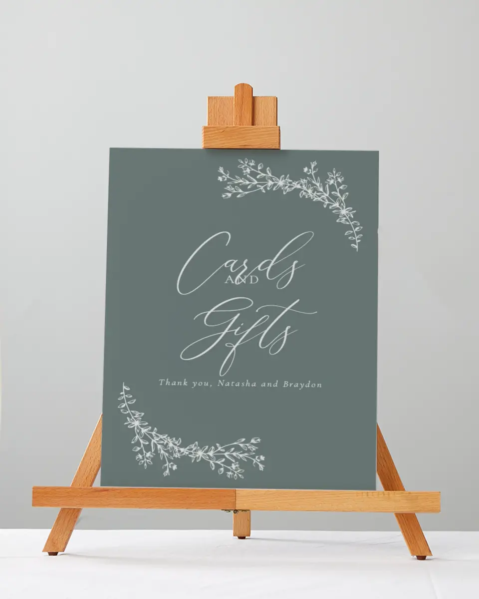 This is a 5" x 7" Cards & Gifts Sign called Timeless Order printed in full color