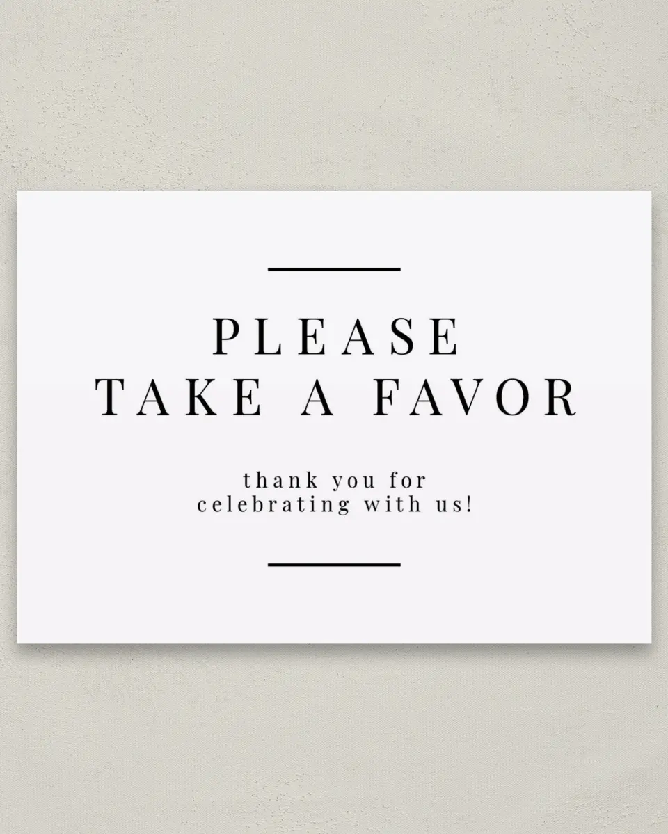 This is a 5" x 7" Favor Sign called Pure Devotion printed in full color