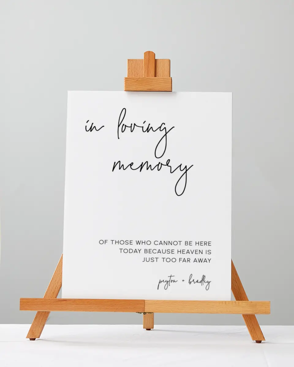 This is a 5" x 7" Loving Memory Sign called Mod Aesthetic printed in full color