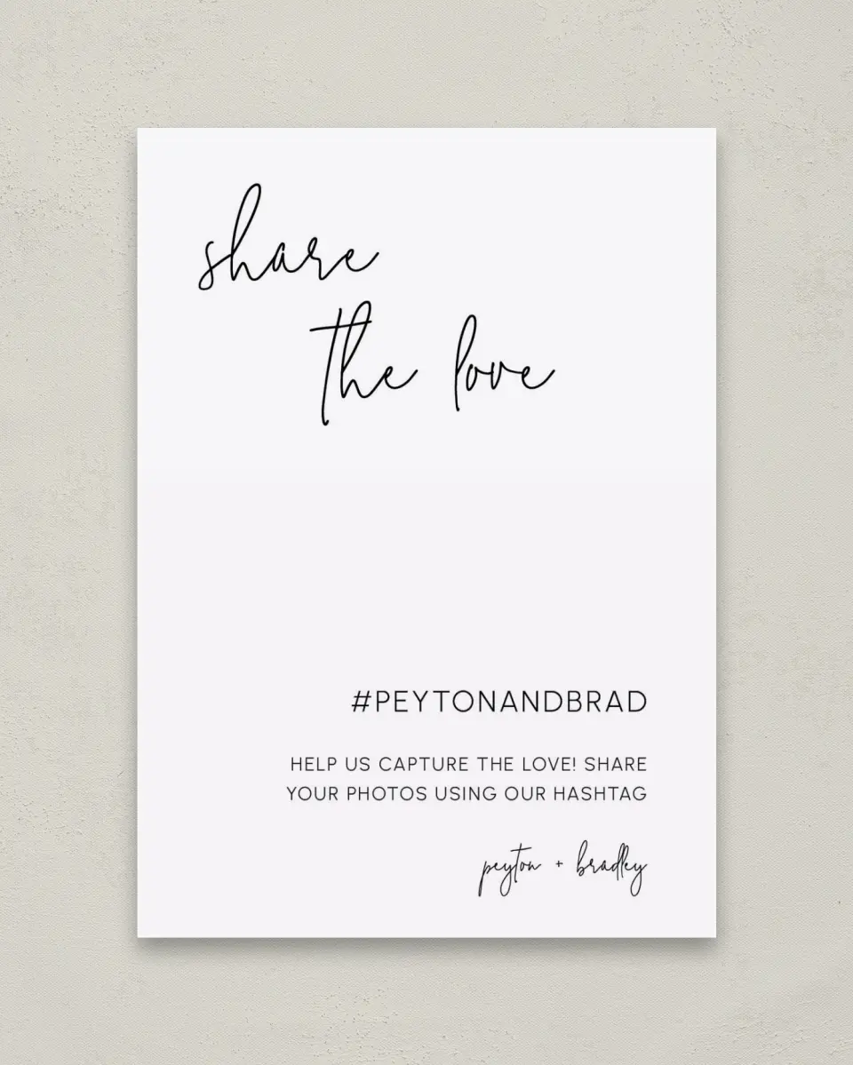 This is a 5" x 7" Share the Love Sign called Mod Aesthetic printed in full color