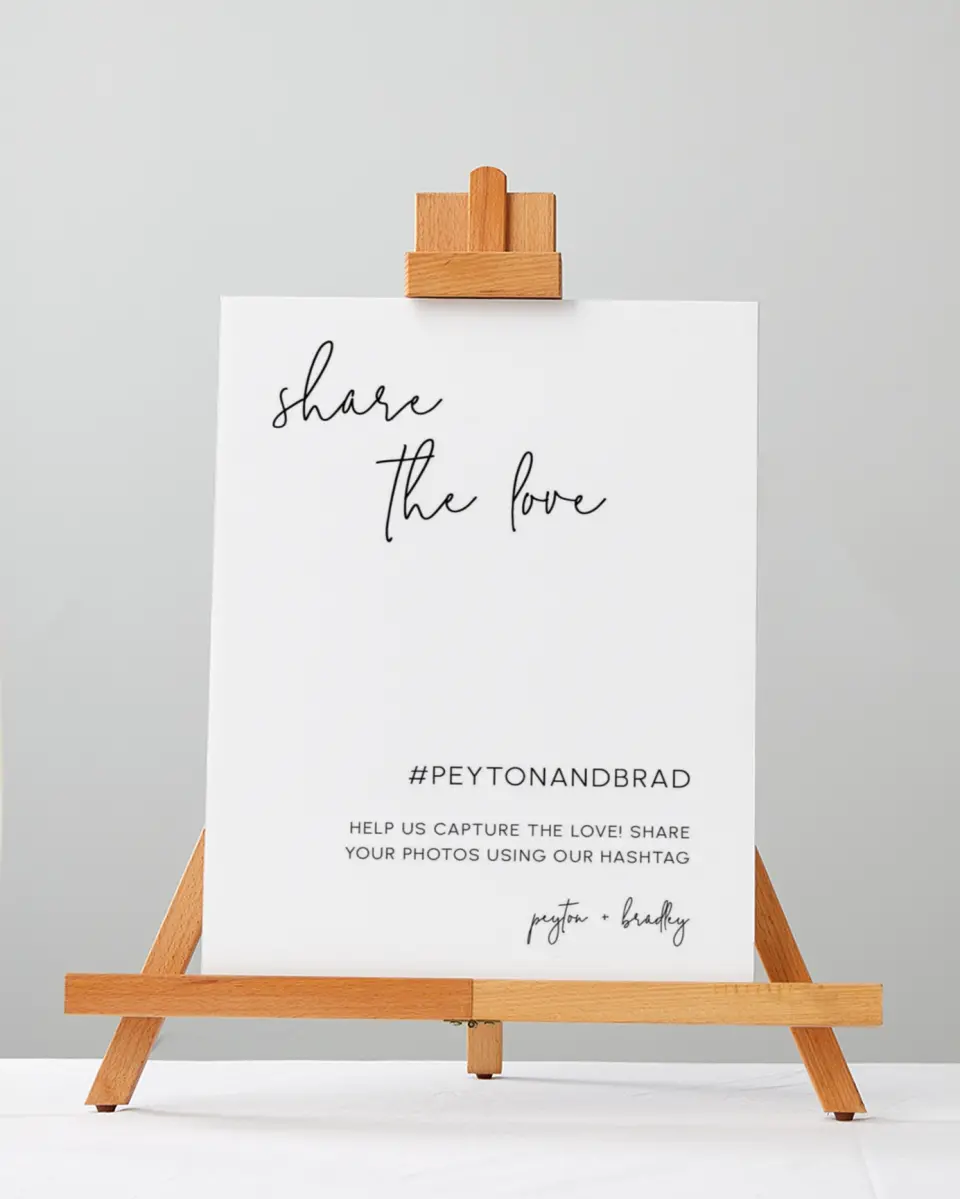 This is a 5" x 7" Share the Love Sign called Mod Aesthetic printed in full color with Gold foil