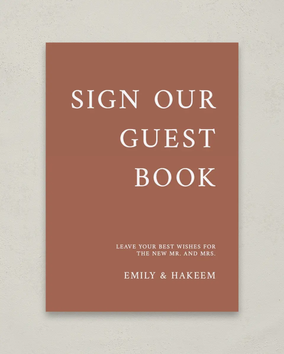 This is a 5" x 7" Guest Book Sign called Timeless Truth printed in full color