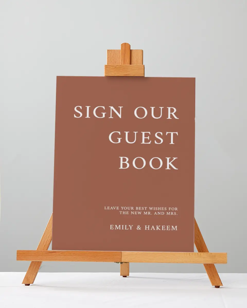 This is a 5" x 7" Guest Book Sign called Timeless Truth printed in full color