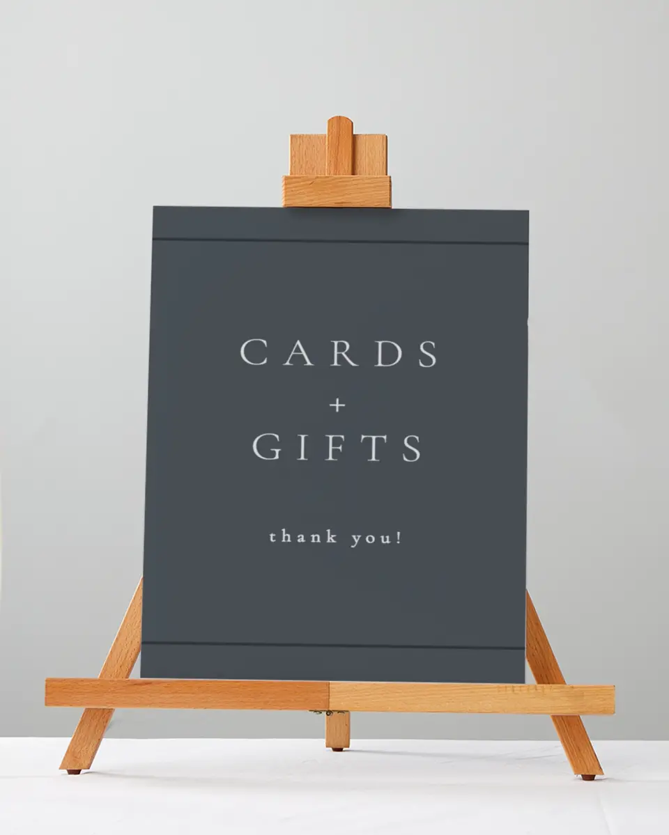 This is a 5" x 7" Cards & Gifts Sign called Subtle Wreath printed in full color