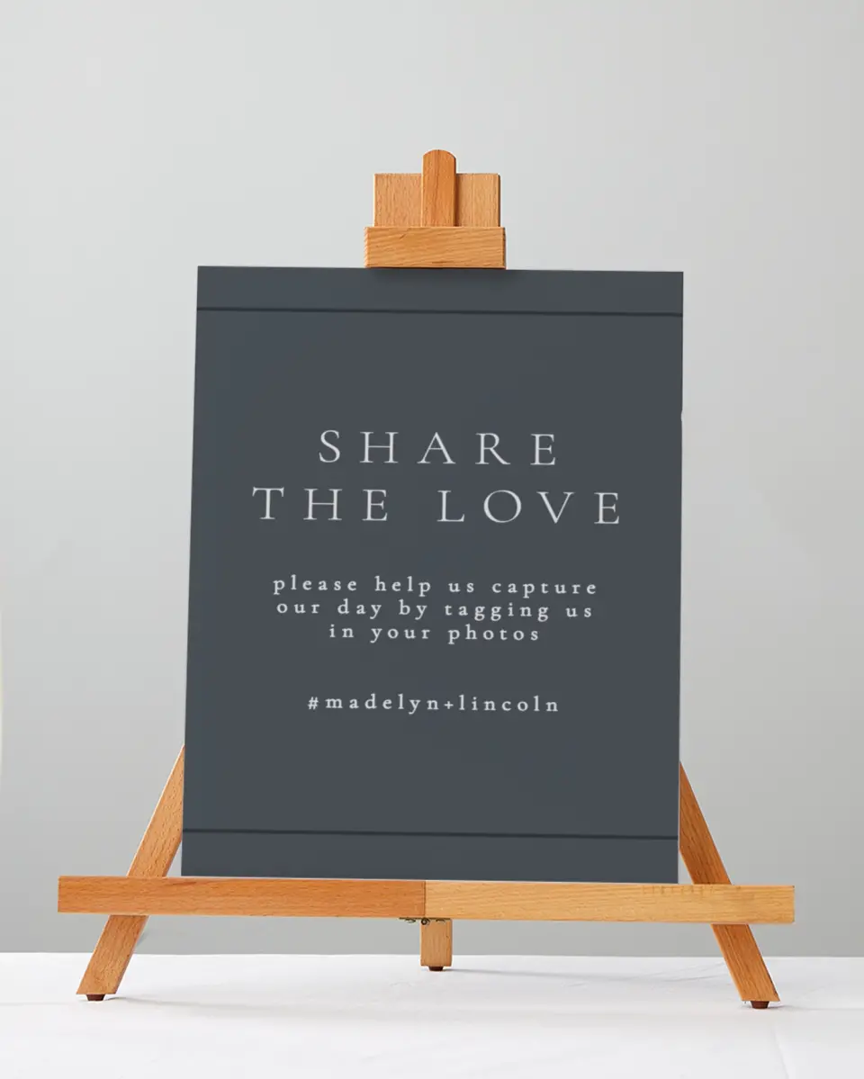 This is a 5" x 7" Share the Love Sign called Subtle Wreath printed in full color
