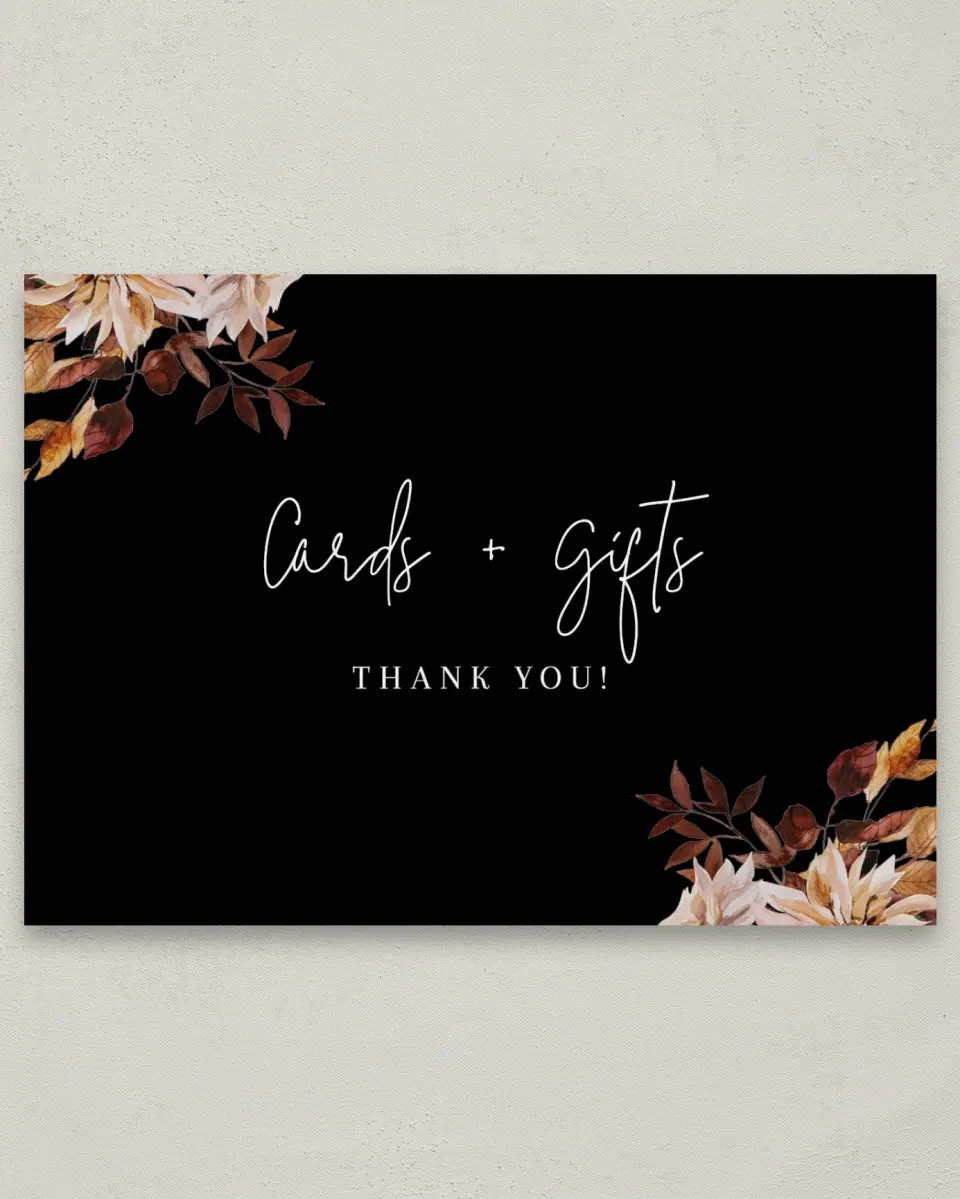 This is a 5" x 7" Cards & Gifts Sign called Country Blooms printed in full color