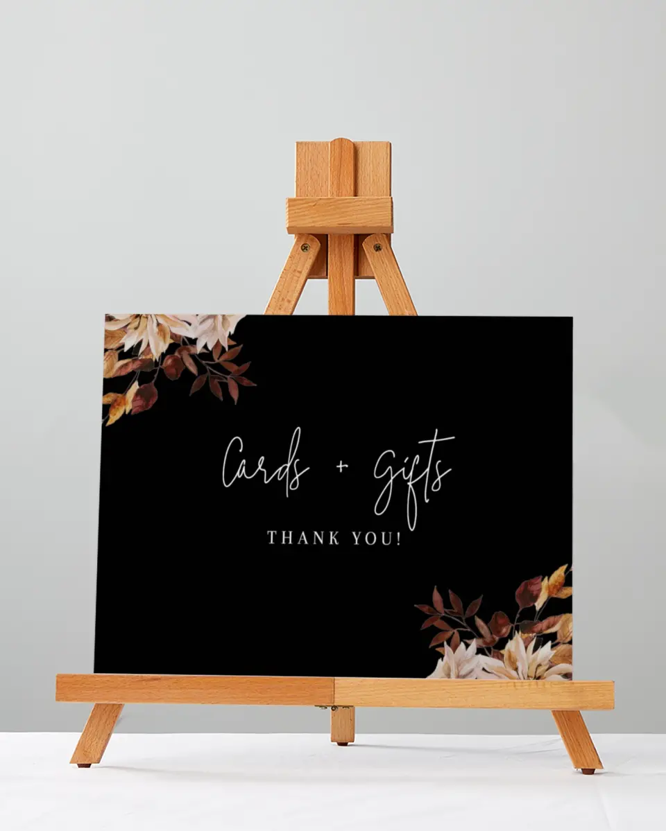 This is a 5" x 7" Cards & Gifts Sign called Country Blooms printed in full color