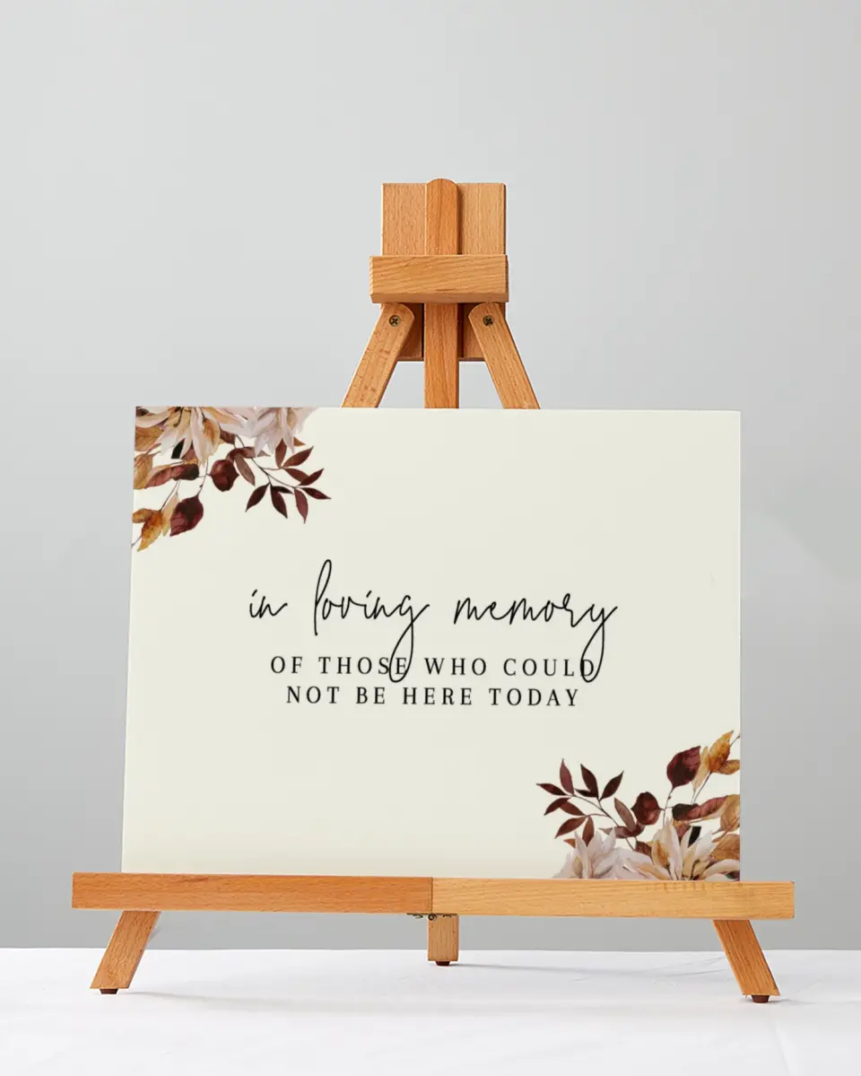 This is a 5" x 7" Loving Memory Sign called Country Blooms printed in full color