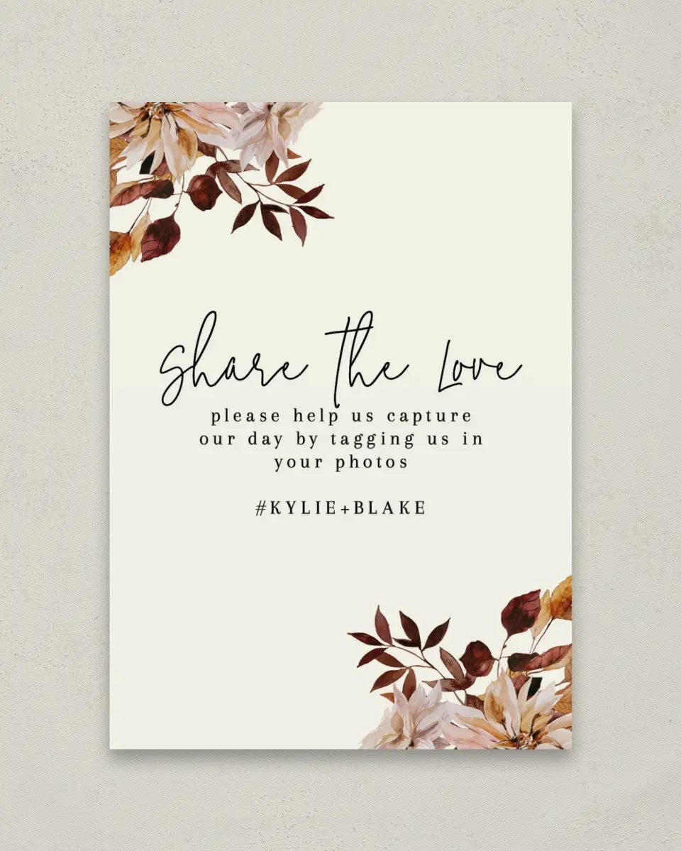 This is a 5" x 7" Share the Love Sign called Country Blooms printed in full color