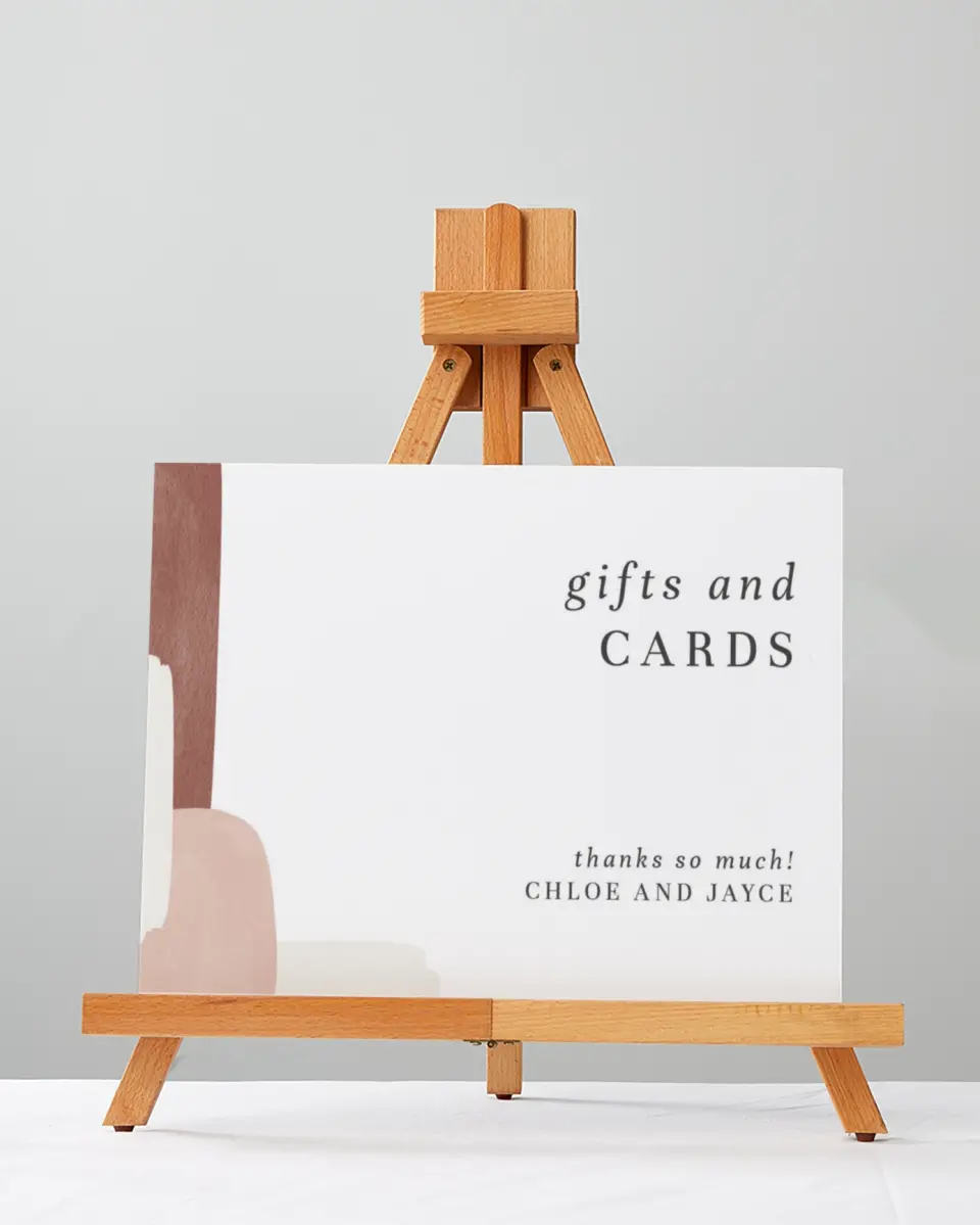 This is a 5" x 7" Cards & Gifts Sign called Mod Paint printed in full color