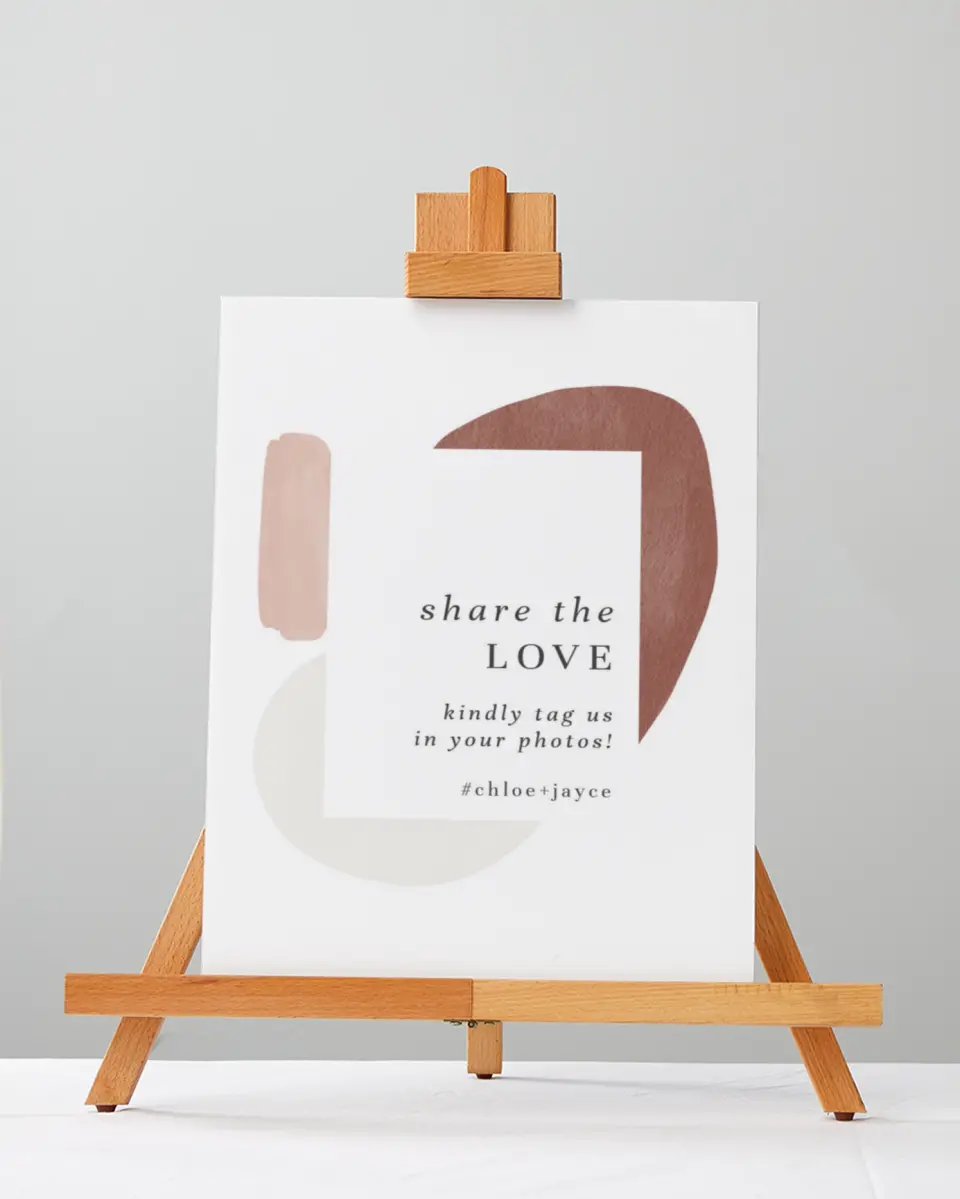 This is a 5" x 7" Share the Love Sign called Mod Paint printed in full color