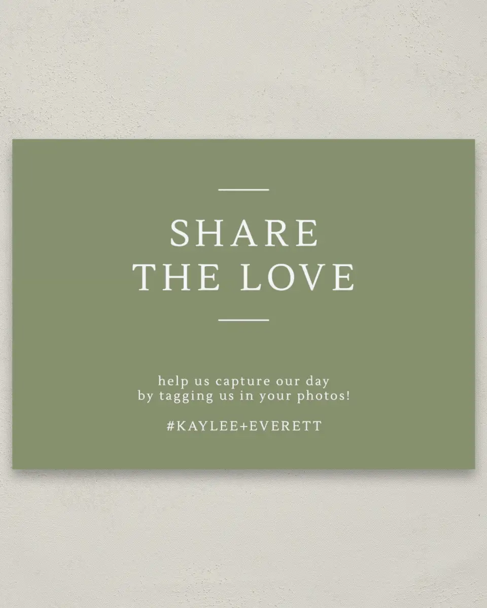 This is a 5" x 7" Share the Love Sign called Serene Flora printed in full color