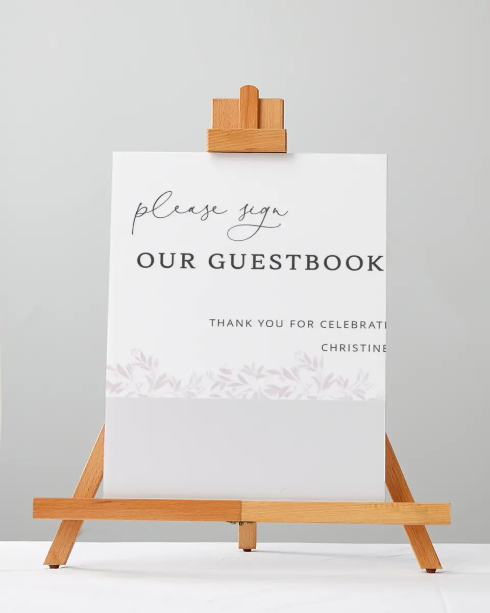 This is a 5" x 7" Cards & Gifts Sign called Lush Leaves printed in full color