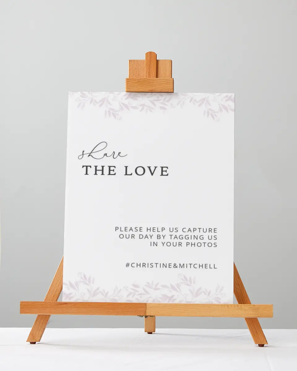 This is a 5" x 7" Share the Love Sign called Lush Leaves printed in full color