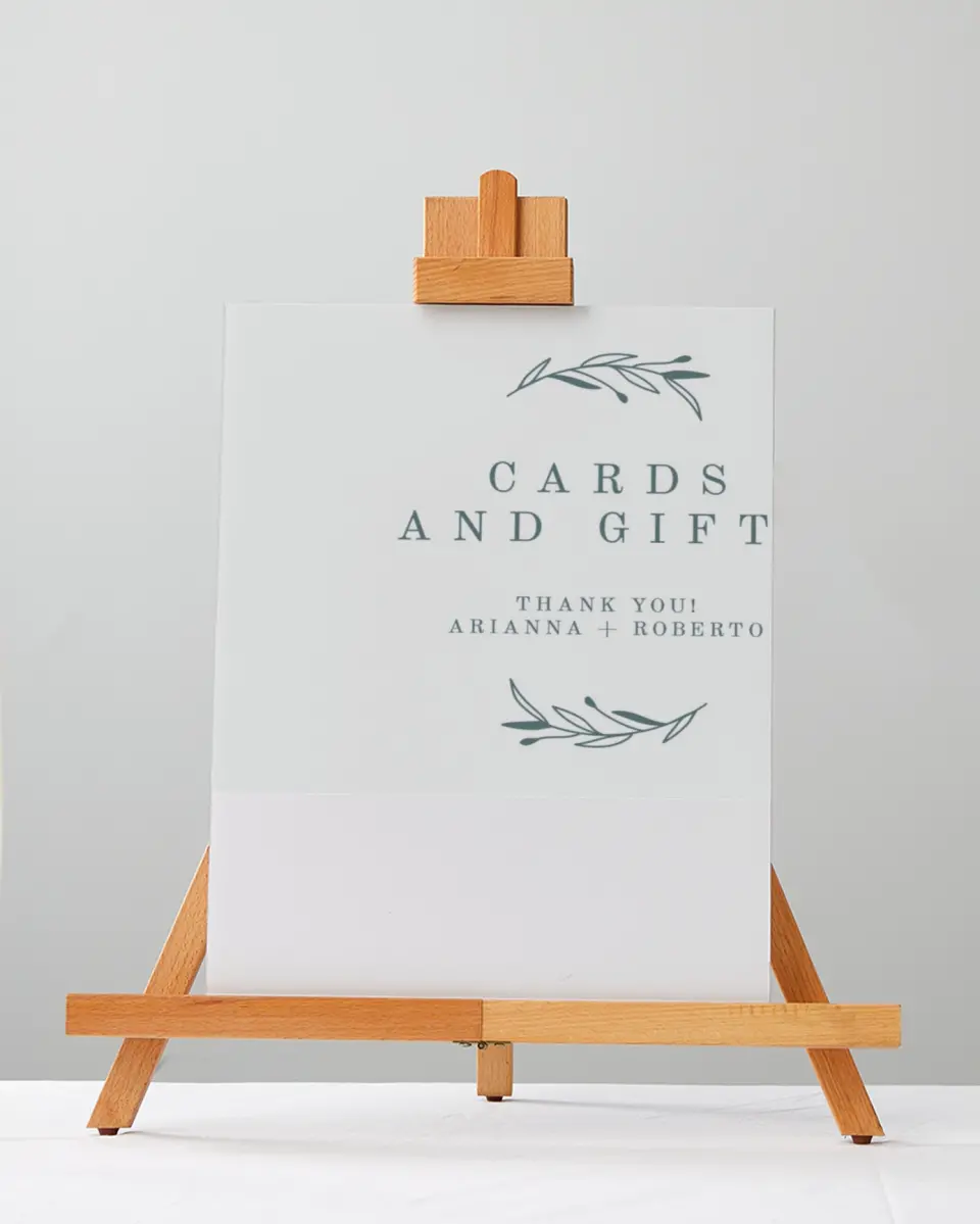 This is a 5" x 7" Cards & Gifts Sign called Growing Arc printed in full color