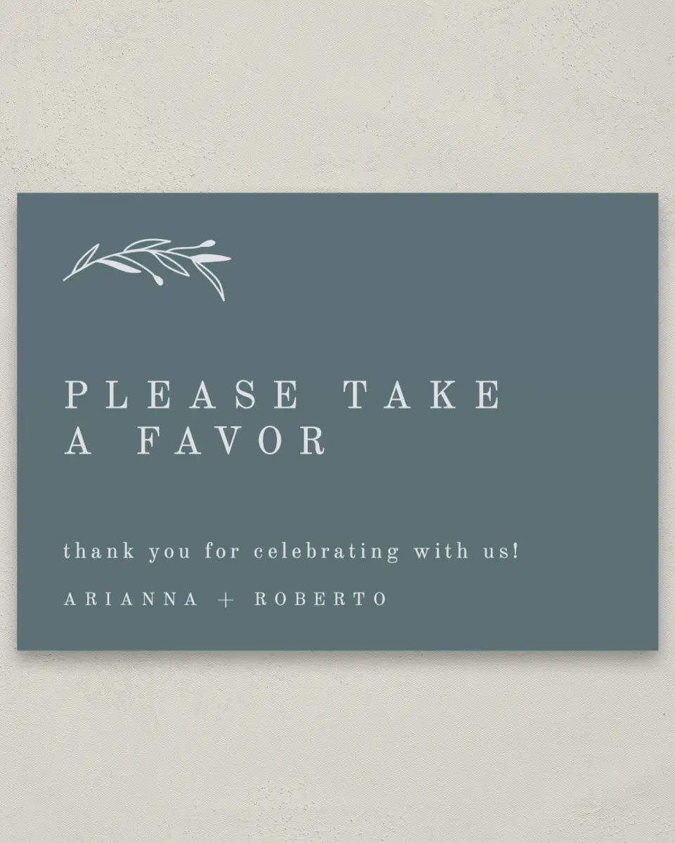 This is a 5" x 7" Favor Sign called Growing Arc printed in full color