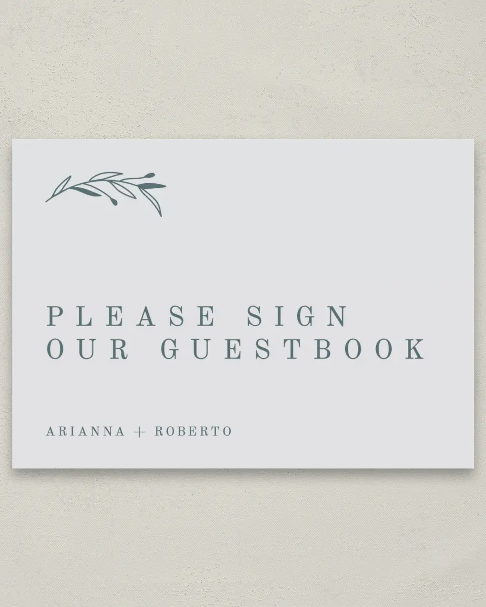This is a 5" x 7" Guest Book Sign called Growing Arc printed in full color