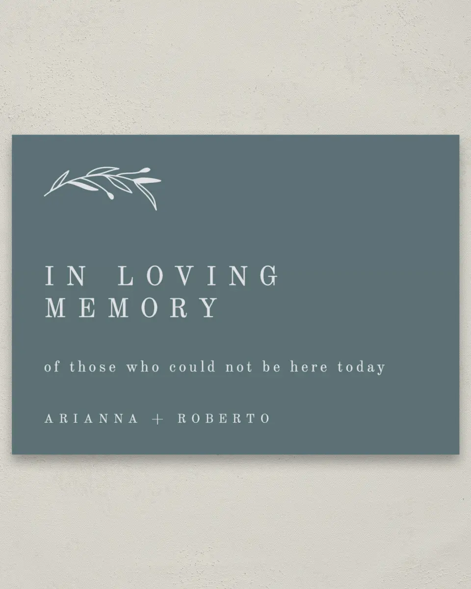 This is a 5" x 7" Loving Memory Sign called Growing Arc printed in full color
