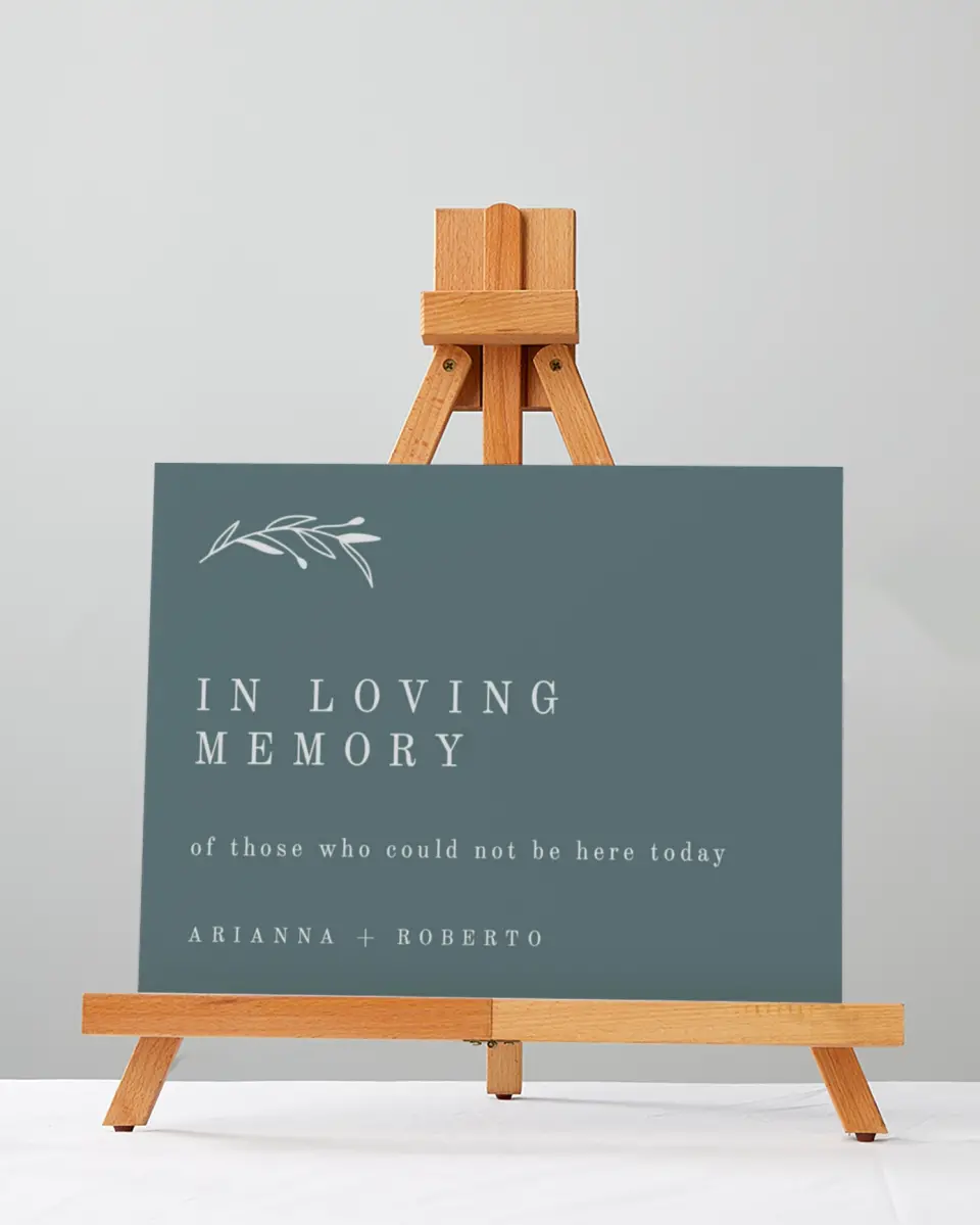 This is a 5" x 7" Loving Memory Sign called Growing Arc printed in full color