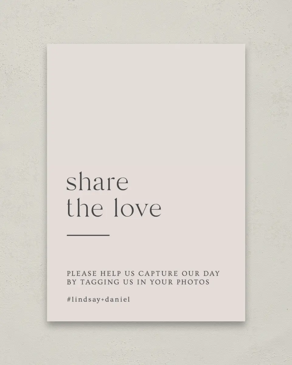 This is a 5" x 7" Share the Love Sign called Simple Gathering printed in full color