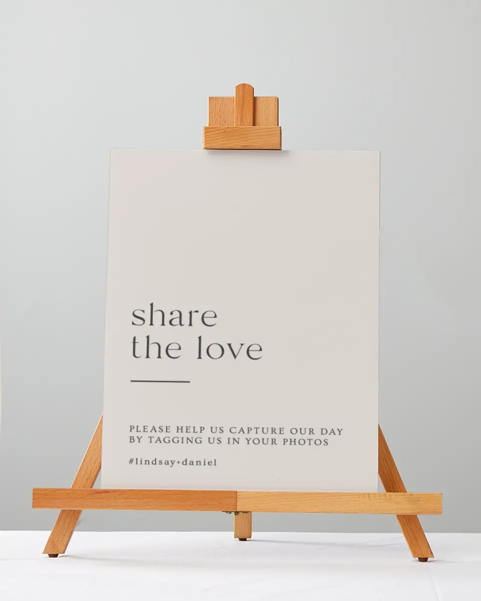 This is a 5" x 7" Share the Love Sign called Simple Gathering printed in full color