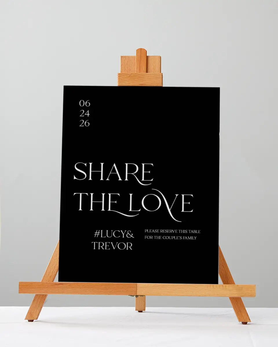 This is a 5" x 7" Share the Love Sign called The Lucy printed in full color