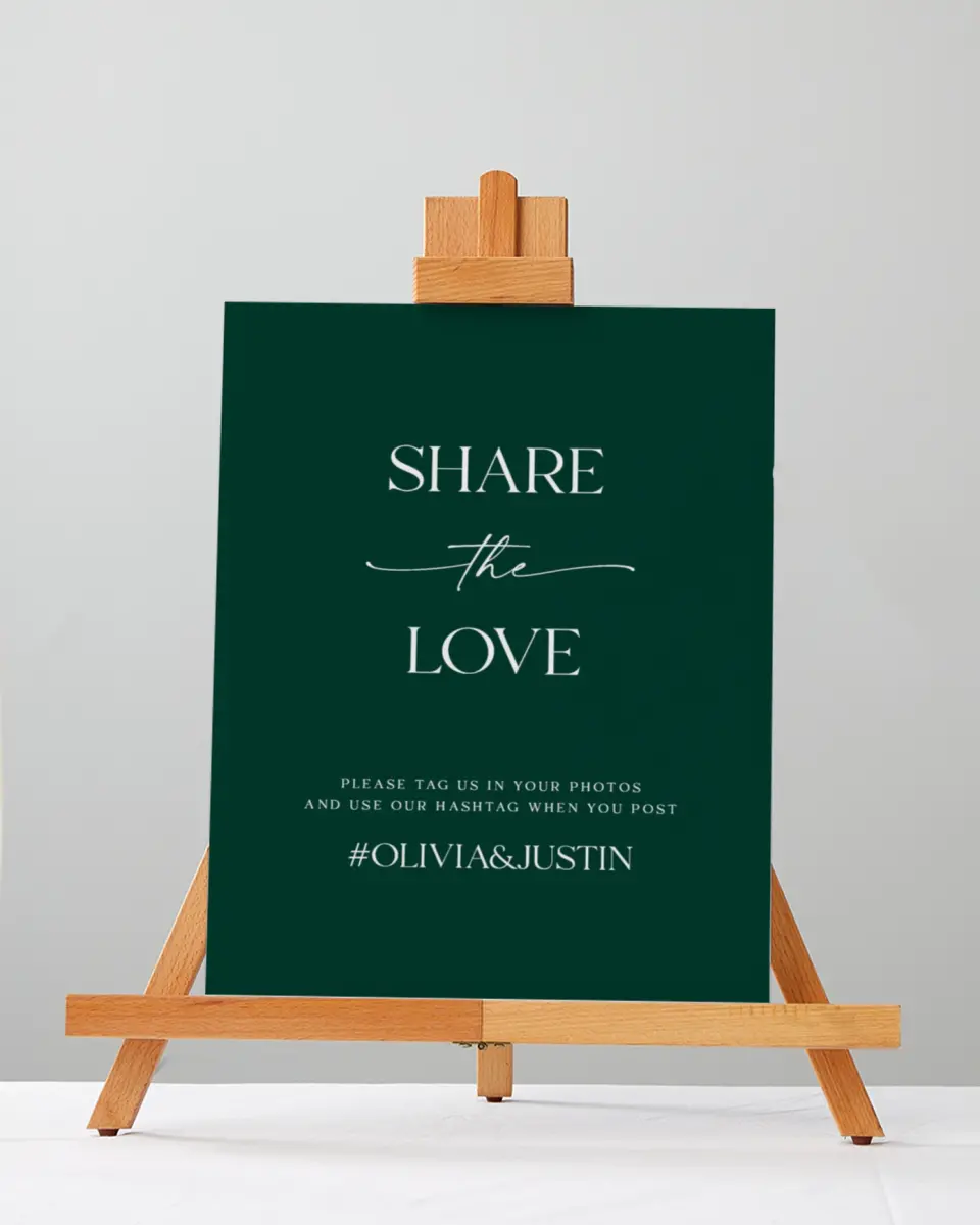 This is a 5" x 7" Share the Love Sign called The Olivia printed in full color