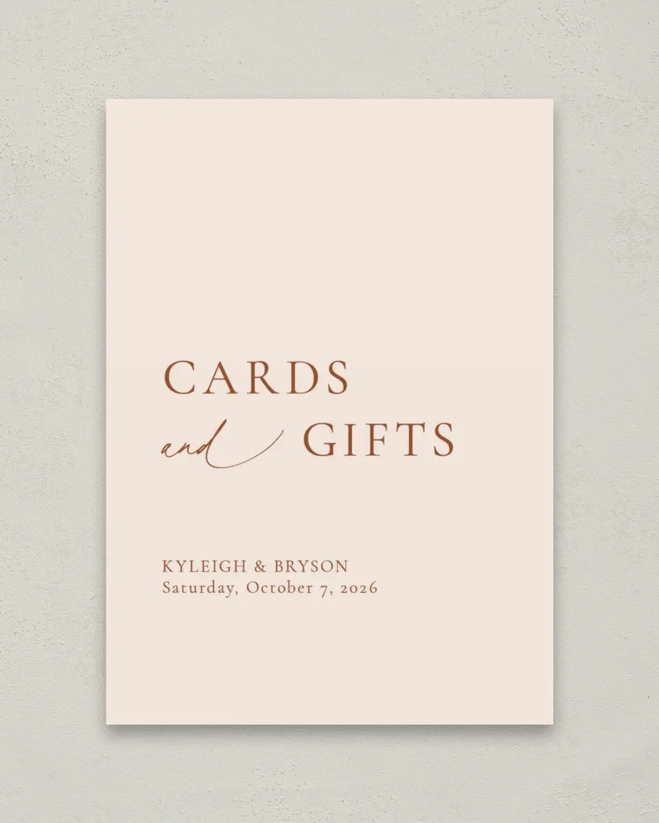 This is a 5" x 7" Cards & Gifts Sign called The Kyleigh printed in full color