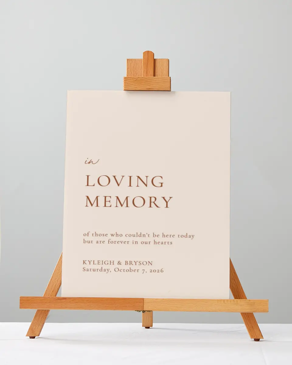 This is a 5" x 7" Loving Memory Sign called The Kyleigh printed in full color