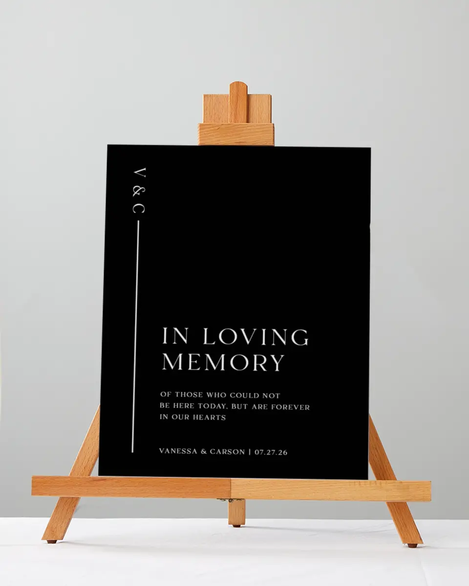This is a 5" x 7" Loving Memory Sign called Endless Love printed in full color