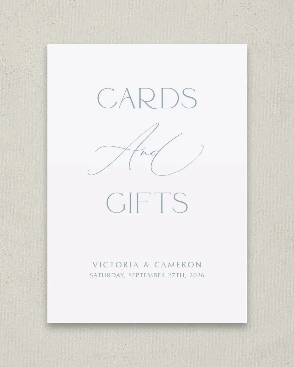 This is a 5" x 7" Cards & Gifts Sign called The Victoria printed in full color