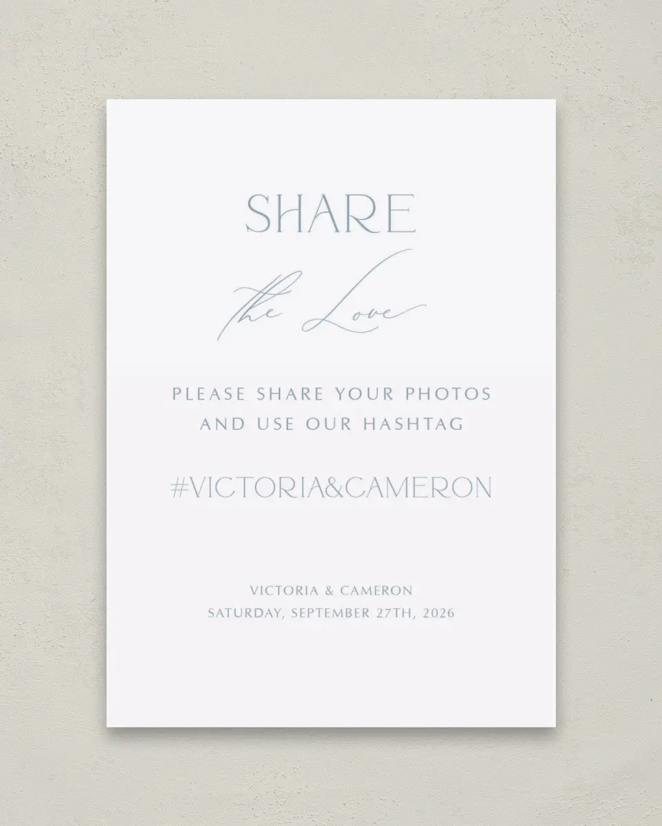 This is a 5" x 7" Share the Love Sign called The Victoria printed in full color