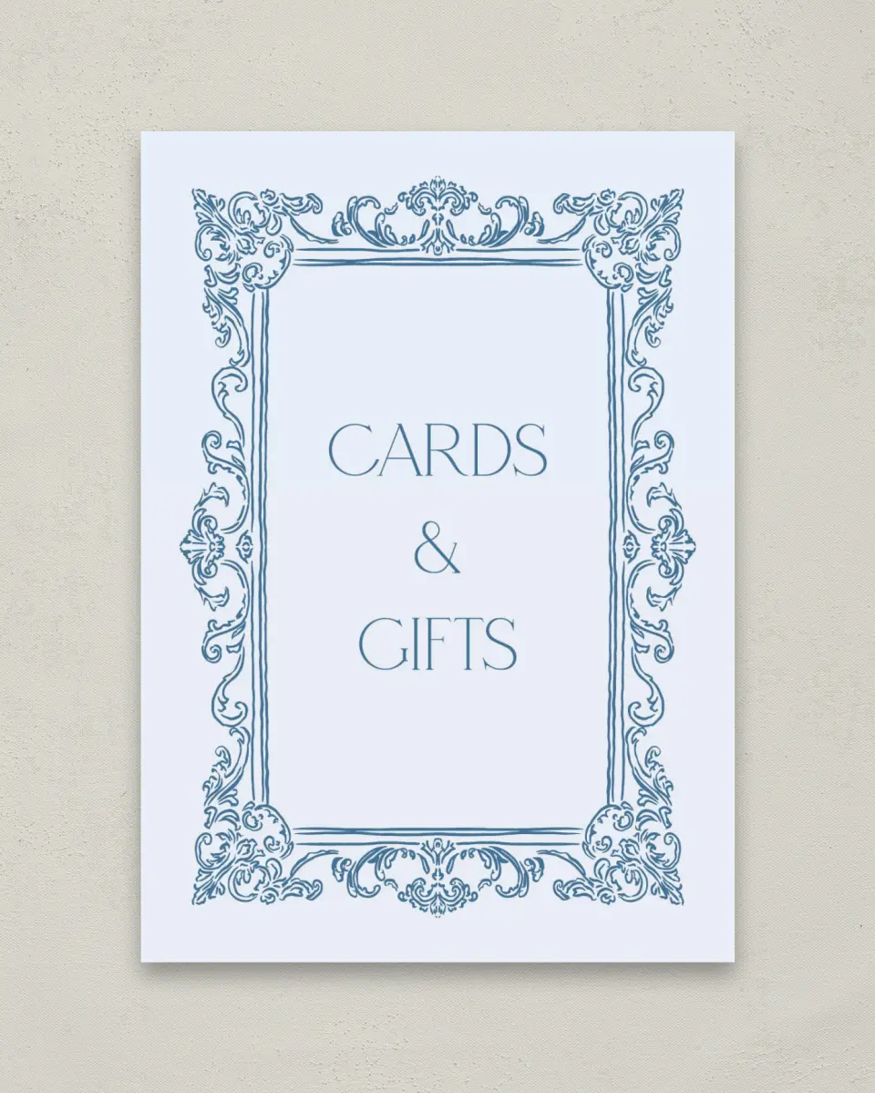 This is a 5" x 7" Cards & Gifts Sign called Nantucket printed in full color
