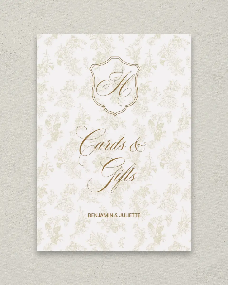 This is a 5" x 7" Cards & Gifts Sign called Wayzata printed in full color