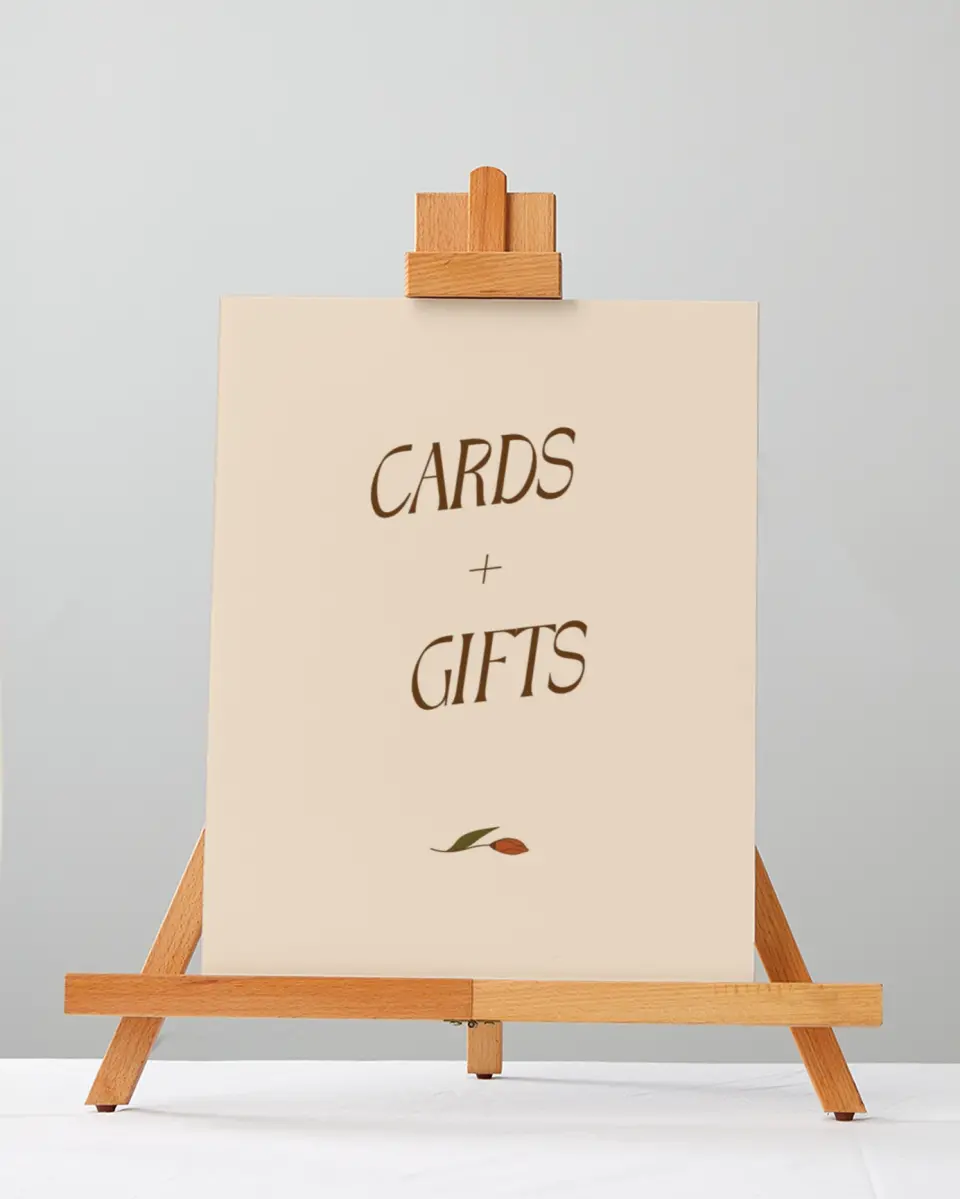 This is a 5" x 7" Cards & Gifts Sign called Wild + Bright printed in full color