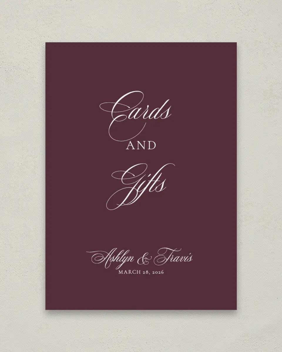 This is a 5" x 7" Cards & Gifts Sign called Georgetown printed in full color