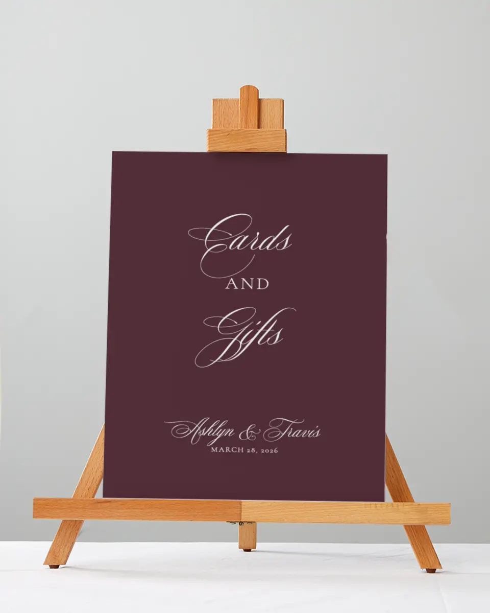 This is a 5" x 7" Cards & Gifts Sign called Georgetown printed in full color