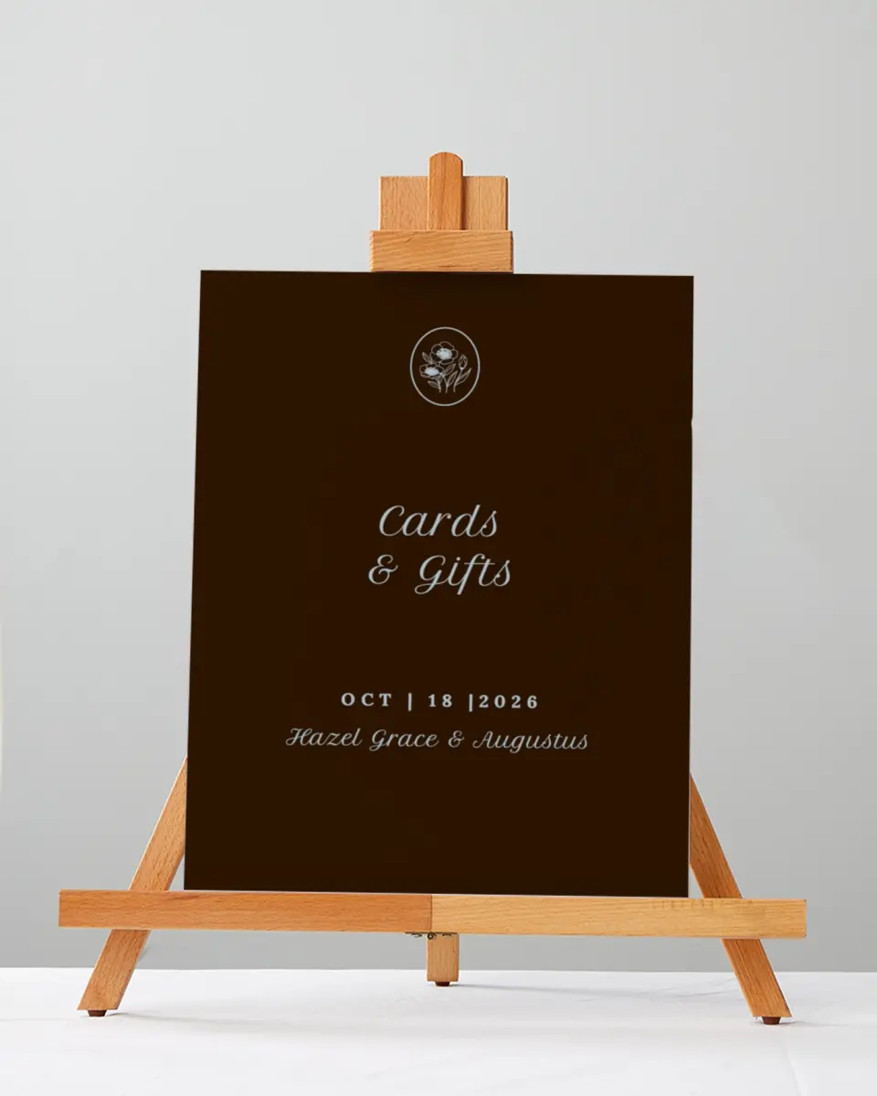 This is a 5" x 7" Cards & Gifts Sign called Montauk printed in full color