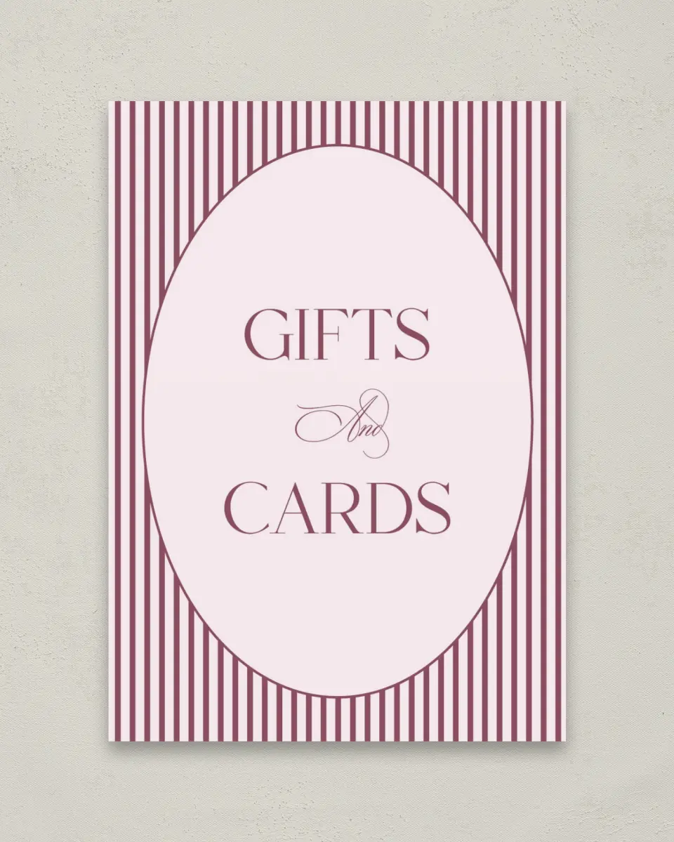This is a 5" x 7" Cards & Gifts Sign called Roswell printed in full color