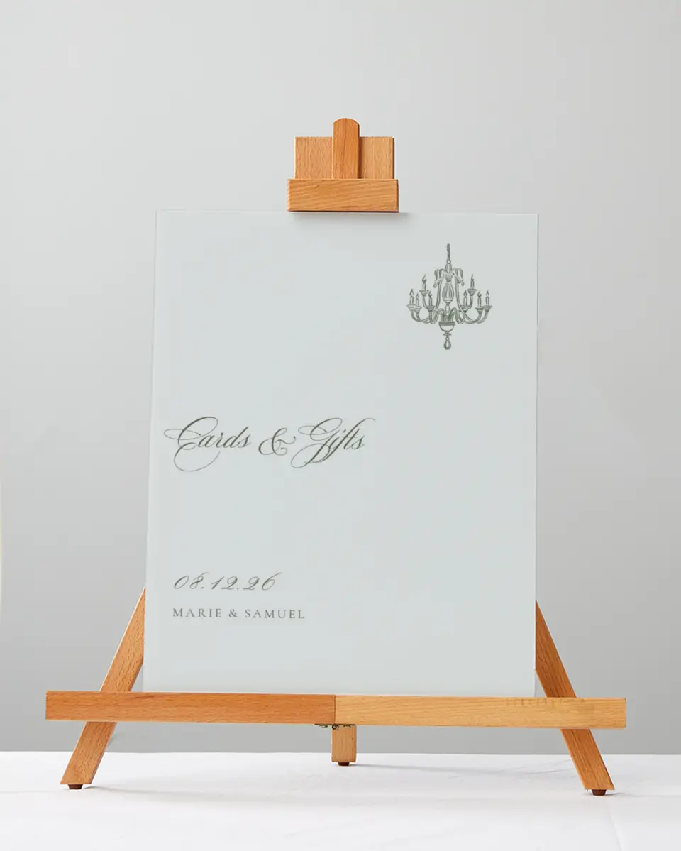 This is a 5" x 7" Cards & Gifts Sign called Foxfire printed in full color