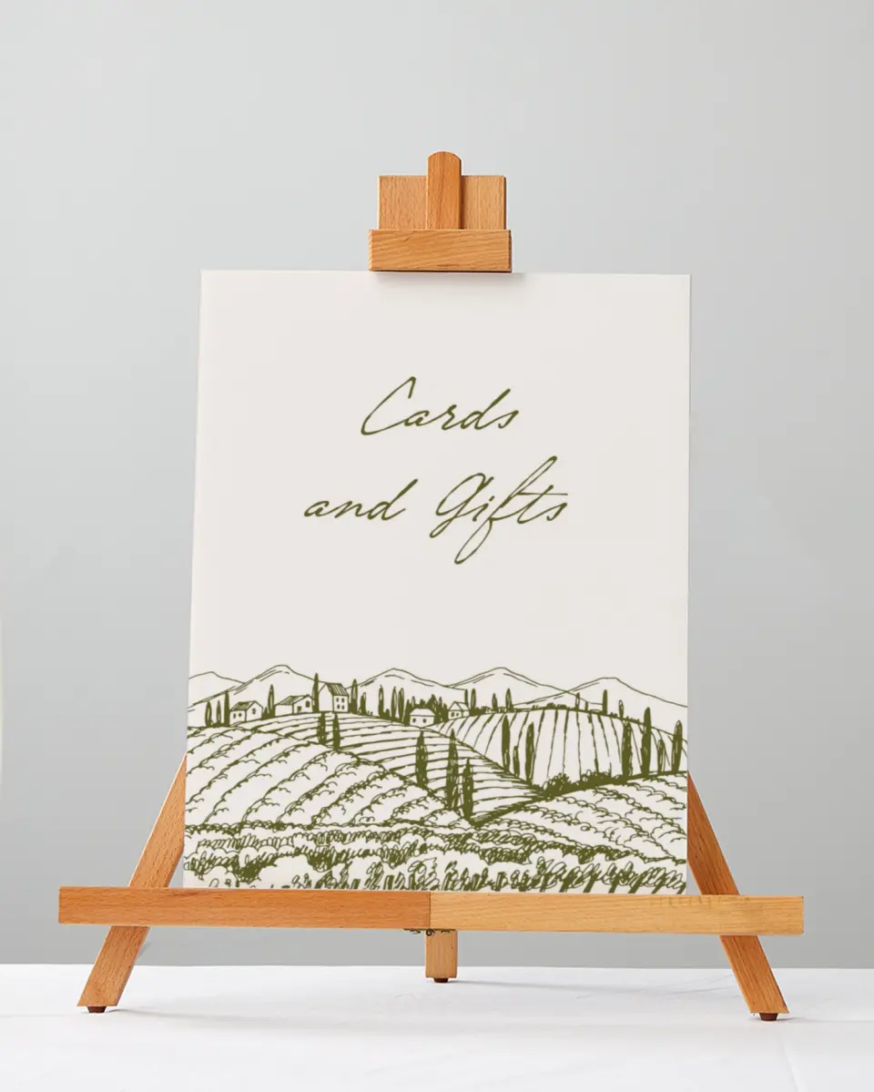 This is a 5" x 7" Cards & Gifts Sign called Ivyhill printed in full color
